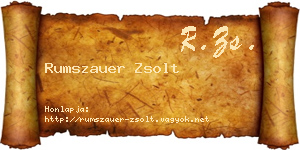 Rumszauer Zsolt névjegykártya