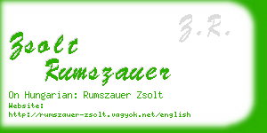 zsolt rumszauer business card